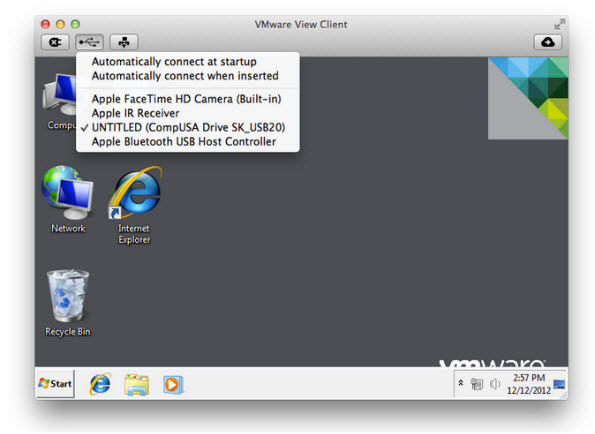 vmware for mac using external hard drive